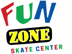 Brand logo of Fun Zone, a skating and entertainment center for all ages.