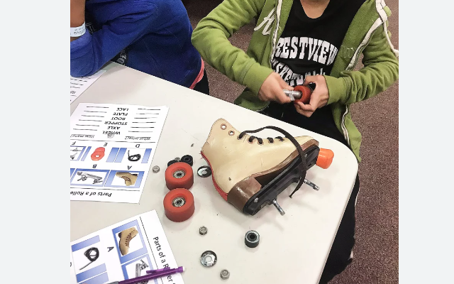 Fun Zone Skate Center's STEM on Skates program, combining science and skating for an interactive learning experience.
