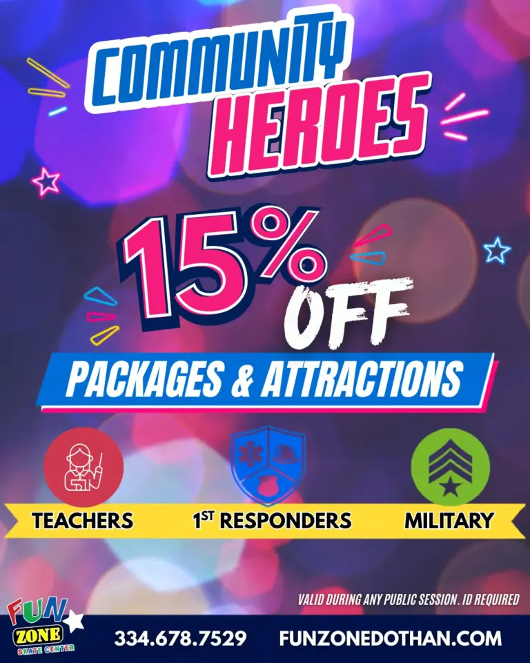 Discount flyer for community heros